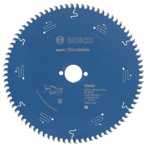 Диск пильный по алюминию Bosch 240x30x80T Expert for Aluminium (2608644108)