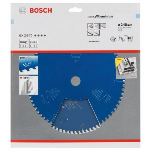 Диск пильный по алюминию Bosch 240x30x80T Expert for Aluminium (2608644108)
