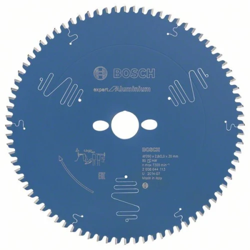 Диск пиляльний по алюмінію Bosch 260x30x80T Expert for Aluminium (2608644113)