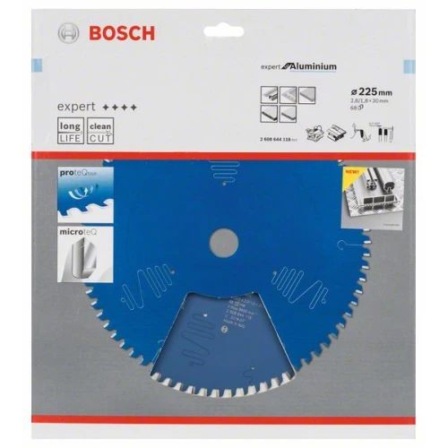 Диск пиляльний по алюмінію Bosch 225x30x68T Expert for Aluminium (2608644118)