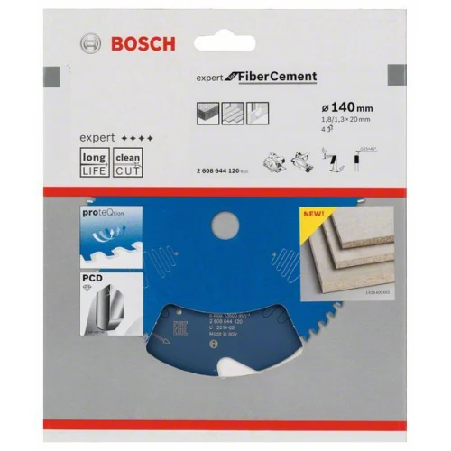 Диск пиляльний по гіпсокартону Bosch 140х20х4Т Expert for Fibre Cement (2608644120)
