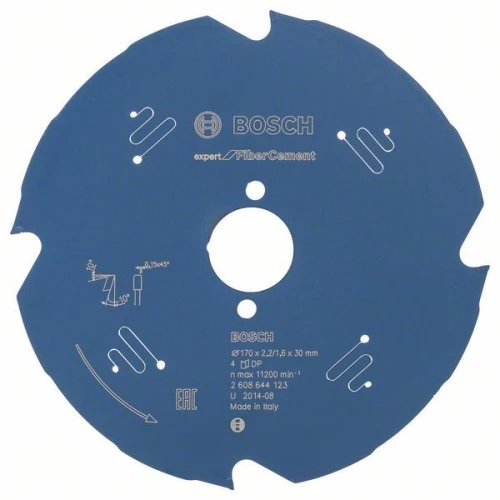 Диск пиляльний по гіпсокартону Bosch 170х30х4Т Expert for Fibre Cement (2608644123)