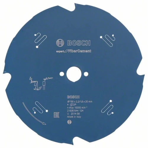 Диск пиляльний по гіпсокартону Bosch 190x20x4Т Expert for Fibre Cement (2608644124)
