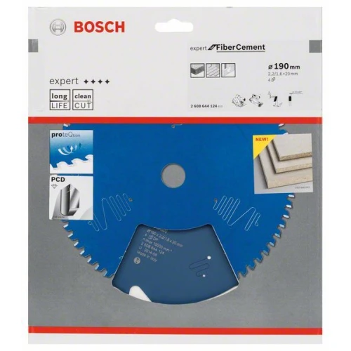 Диск пиляльний по гіпсокартону Bosch 190x20x4Т Expert for Fibre Cement (2608644124)