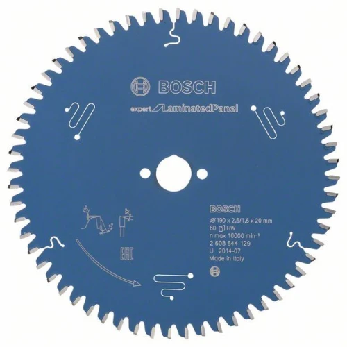 Диск пиляльний по ламінату Bosch 190x20x60Т Expert for Laminated Panel (2608644129)