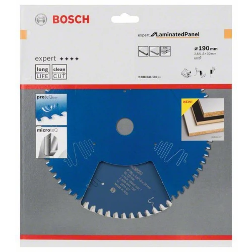 Диск пиляльний по ламінату Bosch 190x30x60Т Expert for Laminated Panel (2608644130)