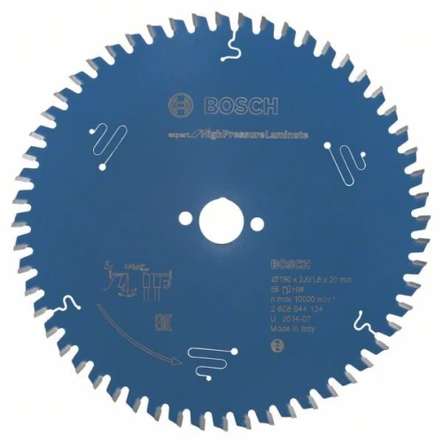 Диск пильный по ламинату Bosch 190x20x56Т Expert for High Pressure Laminate (2608644134)