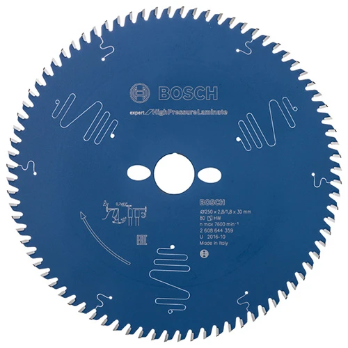 Диск пильный по ламинату Bosch 250x30x80Т Expert for High Pressure Laminate (2608644359)