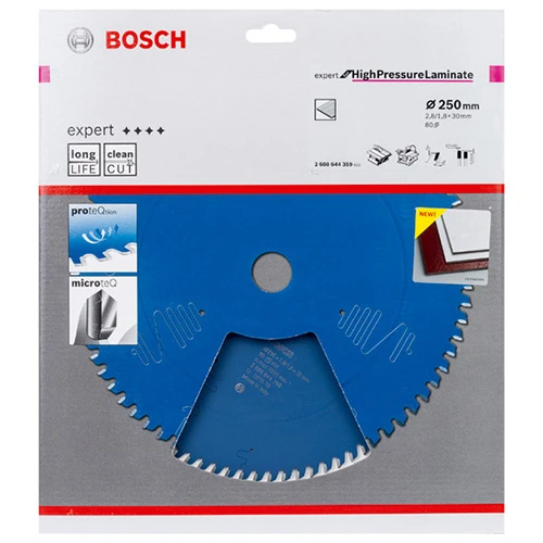 Диск пильный по ламинату Bosch 250x30x80Т Expert for High Pressure Laminate (2608644359)