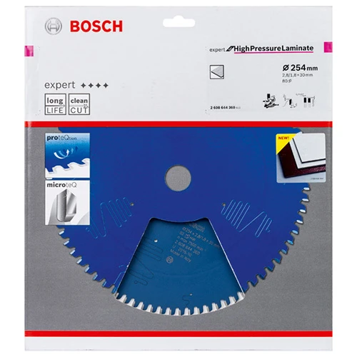 Диск пиляльний по ламінату Bosch 254x30x80Т Expert for High Pressure Laminate (2608644360)