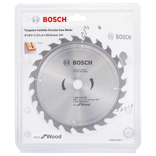 Диск пиляльний по дереву Bosch 184x20x24Т Eco for Wood (2608644398)