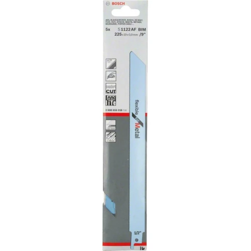 Пильное полотно по металлу Bosch BI-METAL S 1122 AF Flexible for Metal (5 шт.) (2608656018)