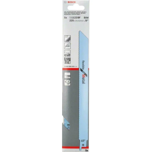 Пильное полотно по металлу Bosch BI-METAL S 1122 BF Flexible for Metal (5 шт.) (2608656019)