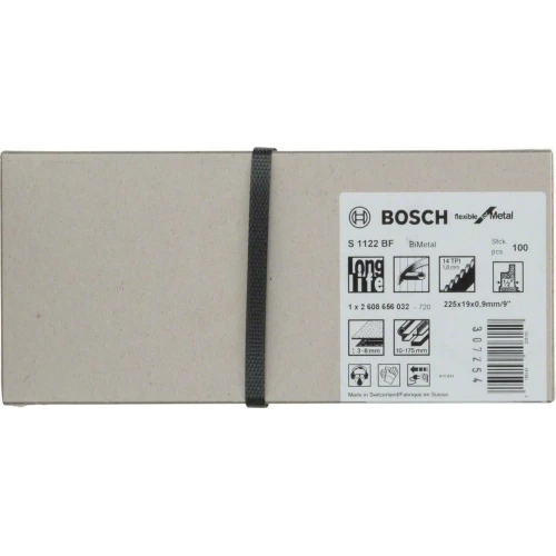 Пильное полотно по металлу Bosch BI-METAL S 1122 BF Flexible for Metal (100 шт.) (2608656032)