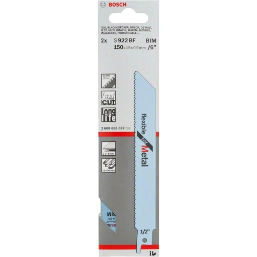Пильное полотно Bosch S 922 BF 14TPI (2 шт.) (2608656037)