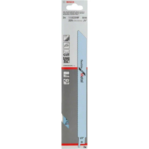 Пильное полотно по металлу Bosch BI-METAL S 1122 BF Flexible for Metal (2 шт.) (2608656041)