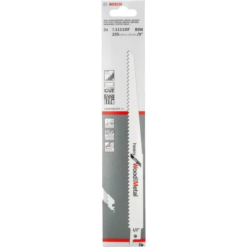 Пильное полотно по дереву и металлу Bosch S 1111 DF Heavy for Wood and Metal (2 шт.) (2608656273)