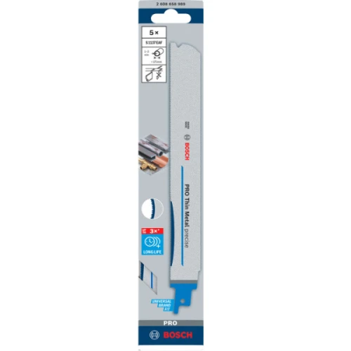 Пильное полотно по металлу Bosch PRO Thin Metal precise S1137EAF 1.1x25x225 мм (5 шт.) (2608658989)