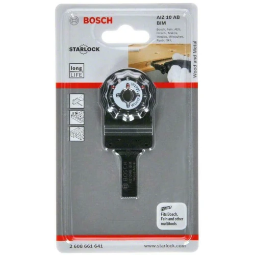 Пильное погружное полотно Bosch Starlock Wood and Metal BIM AIZ 10 AB 10x20 мм (2608661641)