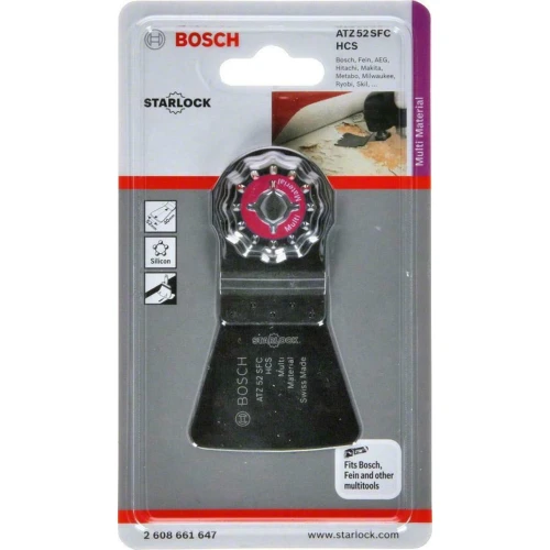 Гибкий шабер с высокоуглеродистой стали Bosch HCS ATZ 52 SFC 32x50 мм (2608661647)