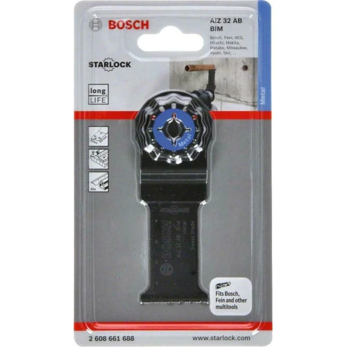 Пиляльне занурювальне полотно Bosch Starlock Metal BIM AIZ 32 AB 32x50 мм (2608661688)