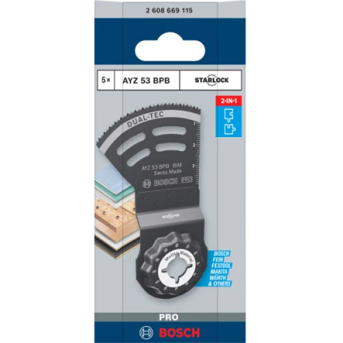 Пиляльне занурювальне полотно Bosch PRO AYZ 53 BPB 53x40 мм (5 шт.) (2608669115)
