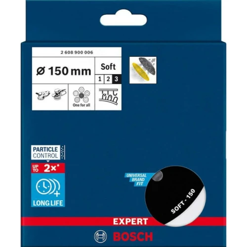 Універсальна шліфувальна платформа з отворами Bosch EXPERT Multihole 150 мм (м'яка) (2608900006)