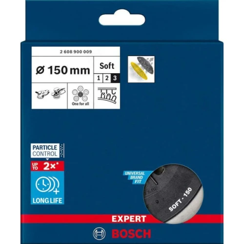 Универсальная шлифовальная платформа с отверстиями Bosch EXPERT Multihole 150 мм (мягкая) (2608900009)