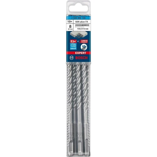 Ударний бур по бетону Bosch EXPERT SDS-Plus-7X 8.0x150x215 мм (10 шт.) (2608900168)