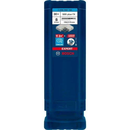 Ударний бур по бетону Bosch EXPERT SDS-Plus-7X 8x150x215 мм (30 шт.) (2608900184)