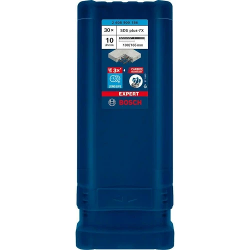 Ударний бур по бетону Bosch EXPERT SDS-Plus-7X 10x100x165 мм (30 шт.) (2608900186)