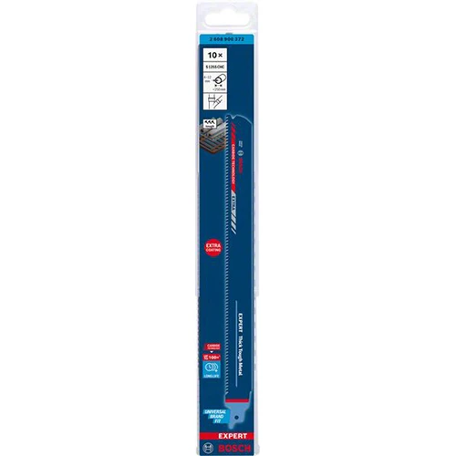 Пиляльне полотно по металу Bosch CARBIDE EXPERT Thick Tough Metal S 1255 CHC 1.25x25x300 мм (10 шт.) (2608900372)