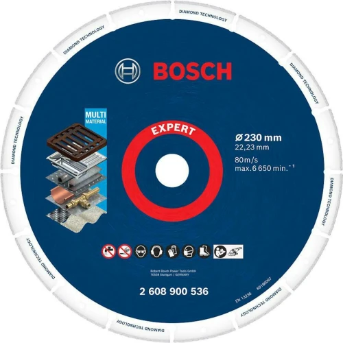 Диск алмазний сегментований по металу Bosch EXPERT Diamond Metal Wheel 230x22.23 мм (2608900536)