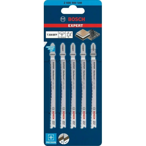 Полотно пильное по дереву Bosch EXPERT Hardwood 2-side clean T 308 BFP 2x117 мм (5 шт.) (2608900548)