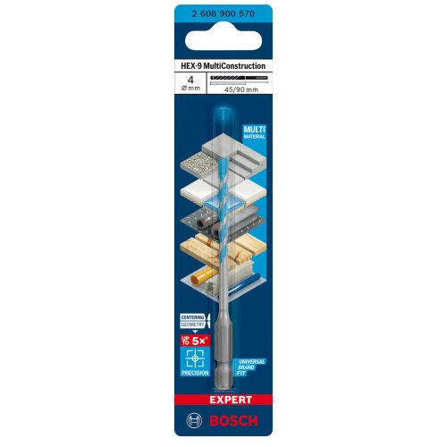 Свердло універсальне Bosch Expert HEX-9 Multi Construction 4x45x90 мм (2608900570)