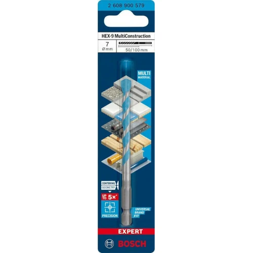 Свердло універсальне Bosch Expert HEX-9 Multi Construction 7x60x100 мм (2608900579)