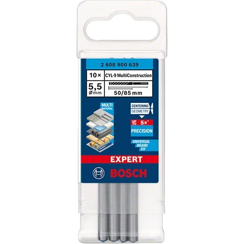 Свердло універсальне Bosch Expert CYL-9 Multi Construction 5.5x50x85 мм (10 шт.) (2608900639)