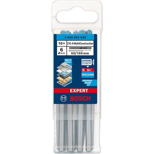 Свердло універсальне Bosch Expert CYL-9 Multi Construction 6x60x100 мм (10 шт.) (2608900640)