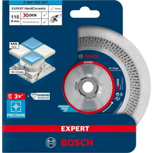 Алмазный диск Bosch Expert Hard Ceramic X-Lock 115x1.4x22.23 мм (2608900657)