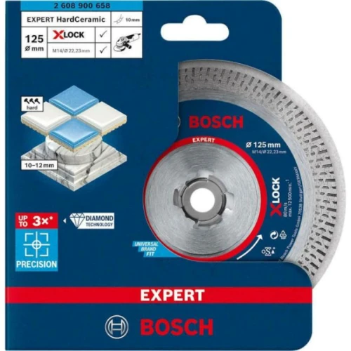 Алмазный диск Bosch Expert Hard Ceramic X-Lock 125x1.4x22.23 мм (2608900658)