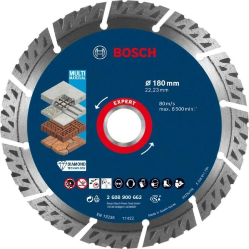 Алмазний відрізний диск Bosch Expert MultiMaterial 180x2.4х22.23 мм (2608900662)