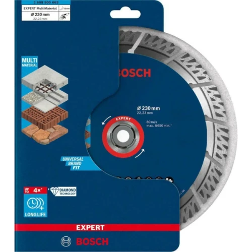 Алмазний відрізний диск Bosch Expert MultiMaterial 230x2.4x22.23 мм (2608900663)