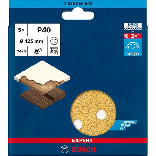 Шлифовальный круг Bosch Expert C470xG40x125 мм (5 шт.) (2608900803)
