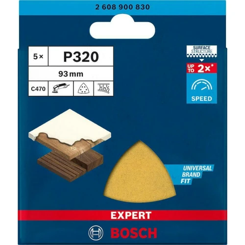 Шлифовальный лист Bosch Expert C470 P320 93x93 мм (5 шт.) (2608900830)