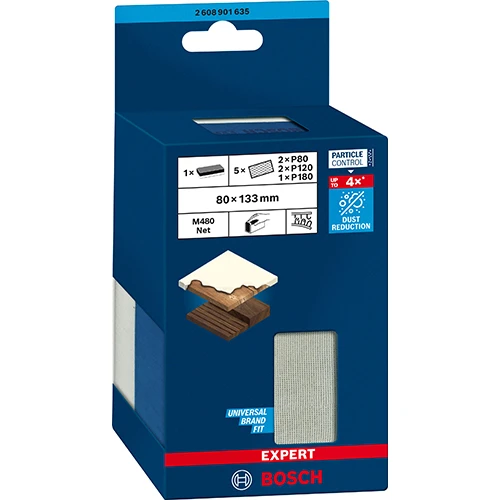 Шлифовальная губка с комплектом сеток Bosch EXPERT M480 80x133 мм (2608901635)