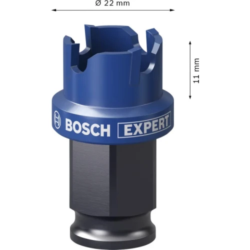 Коронка з центрувальним свердлом Bosch Expert Sheet Metal Power Change Plus 22x5 мм (2608901954)