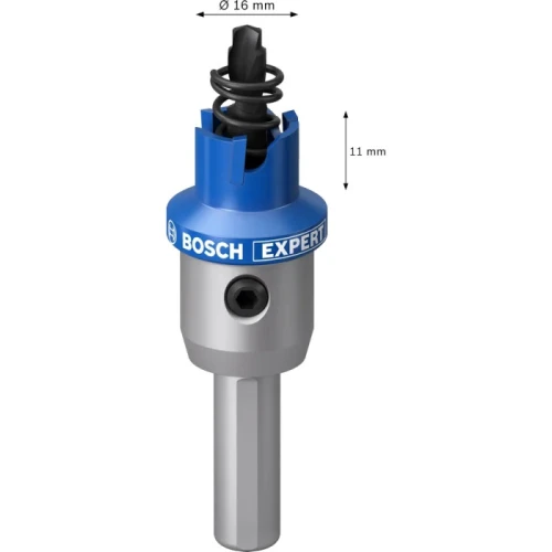 Коронка з центрувальним свердлом і хвостовиком Bosch Expert Sheet Metal arbored 16x5 мм (2608901972)