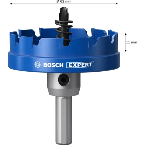 Коронка з центрувальним свердлом і хвостовиком Bosch Expert Sheet Metal arbored 62x5 мм (2608902014)