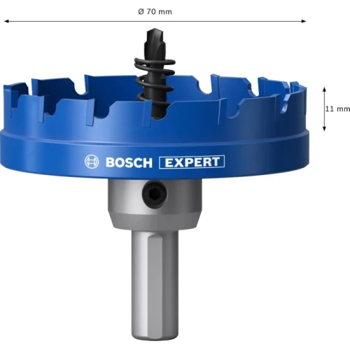 Коронка з центрувальним свердлом і хвостовиком Bosch Expert Sheet Metal arbored 70x5 мм (2608902016)