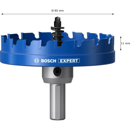 Коронка с центрирующим сверлом и хвостовиком Bosch Expert Sheet Metal arbored 85x5 мм (2608902019)